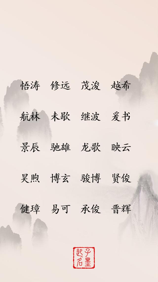 闪亮好记的男孩起名精选