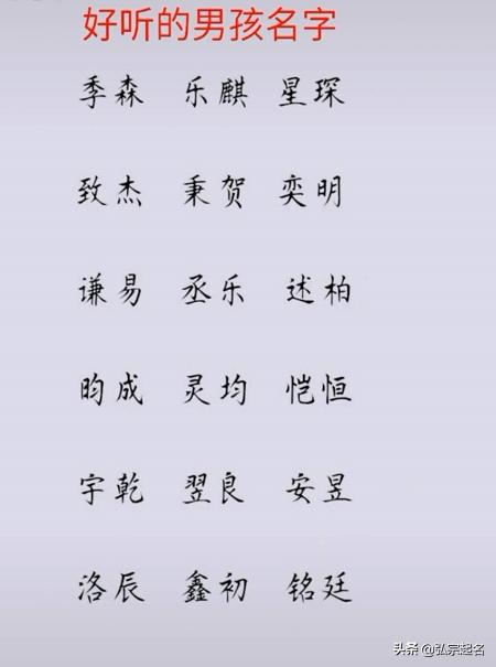 宝宝起名：大气的男孩名和诗情画意的女孩名