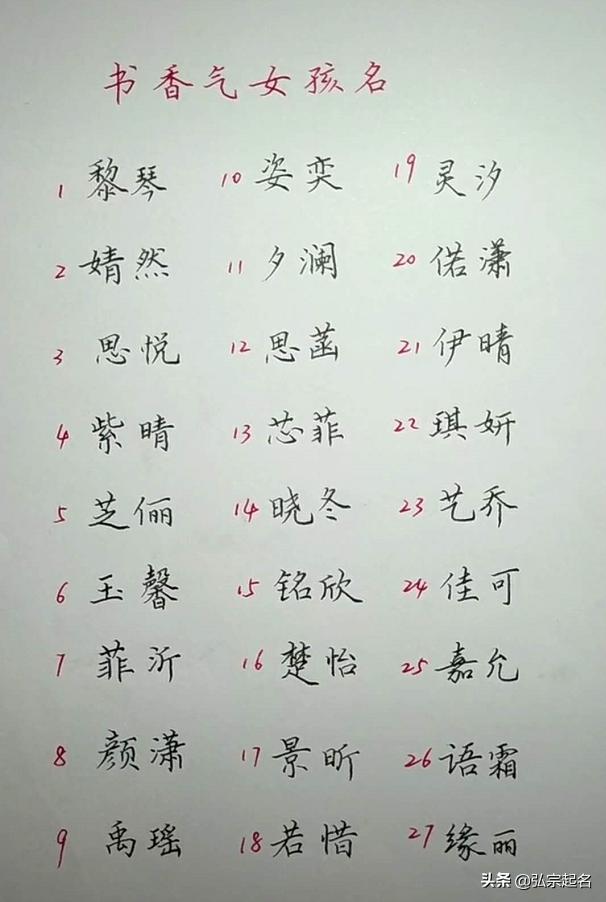 宝宝起名：生个女孩这么起名，书香气息十足