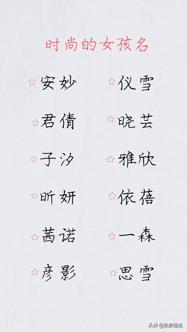 宝宝起名：时尚好听的女孩名