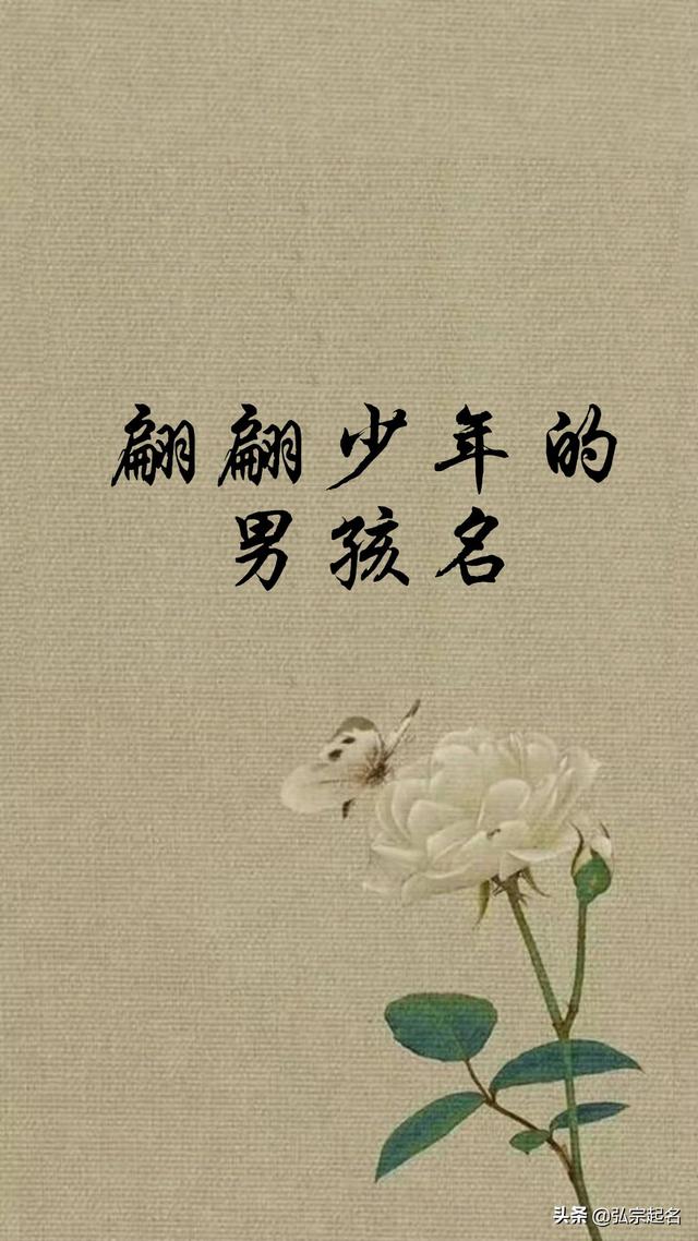 让人一听名字即怦然心动的翩翩少年男孩名