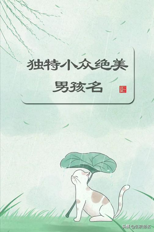 独特小众绝美男孩名字，郎朗上口有寓意