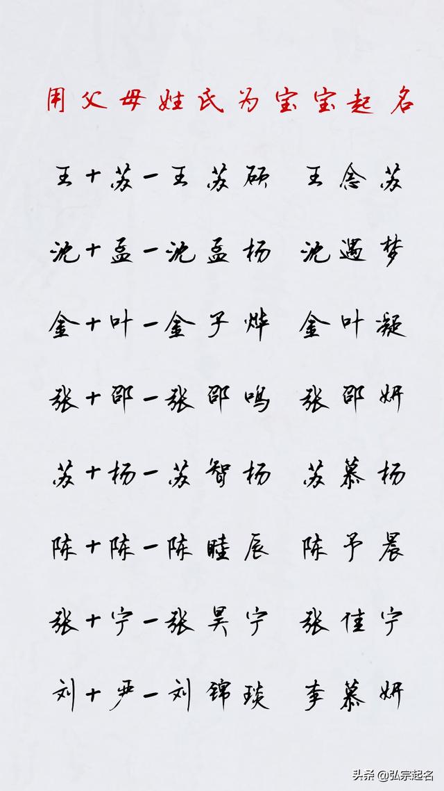 用父母姓氏为宝宝起名，新颖又好听