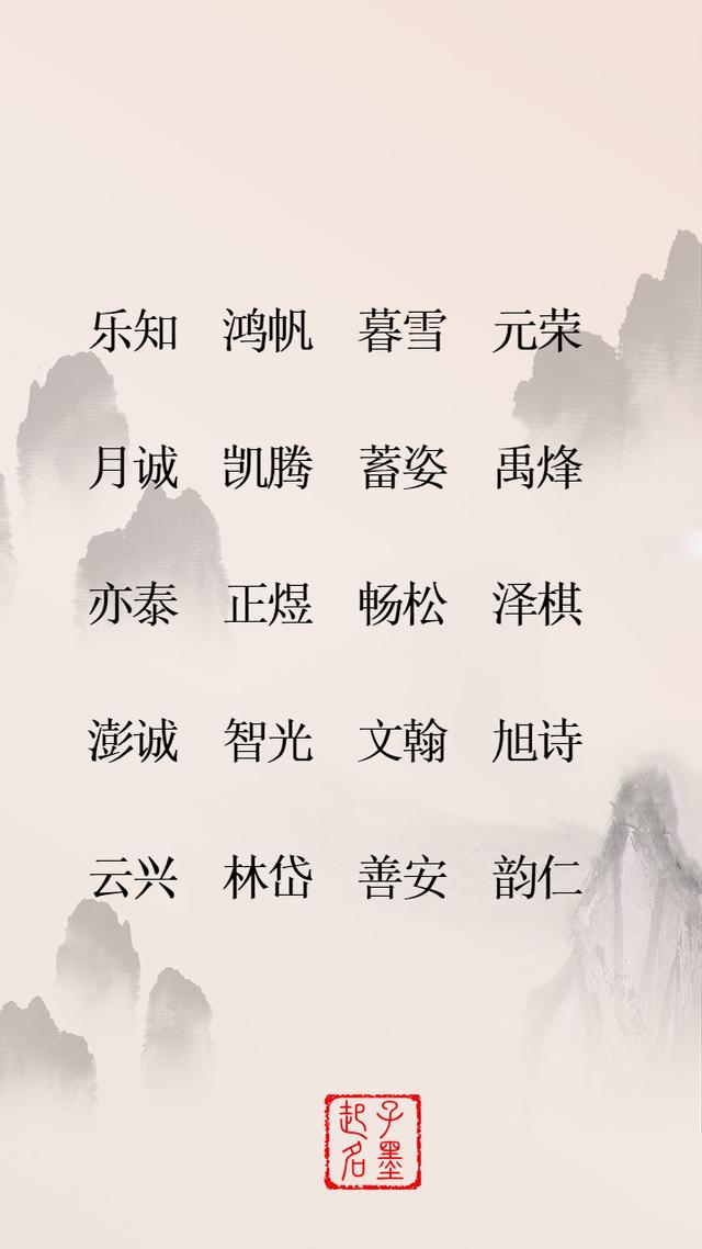 男孩儿名字库：这些男孩儿名字，每个都百里挑一