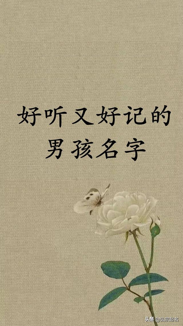 好听又好记的男宝宝名字