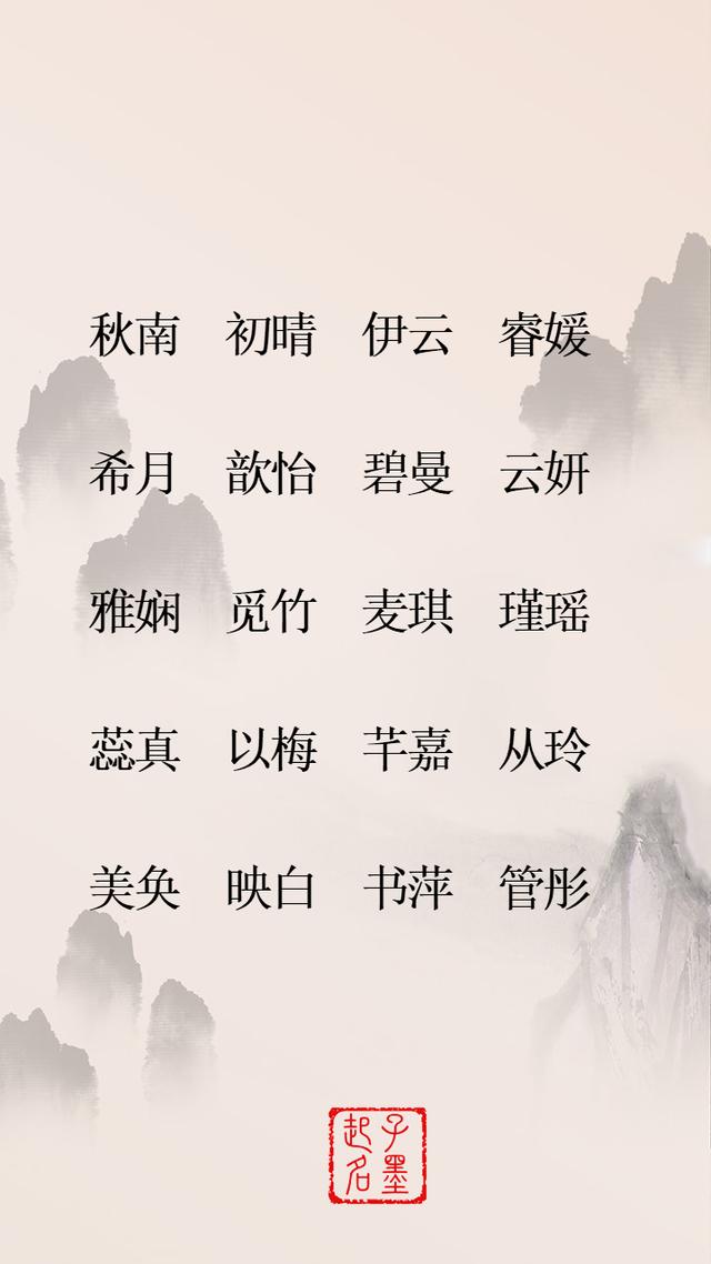 惊艳了时光的女孩起名，叫人一眼沦陷