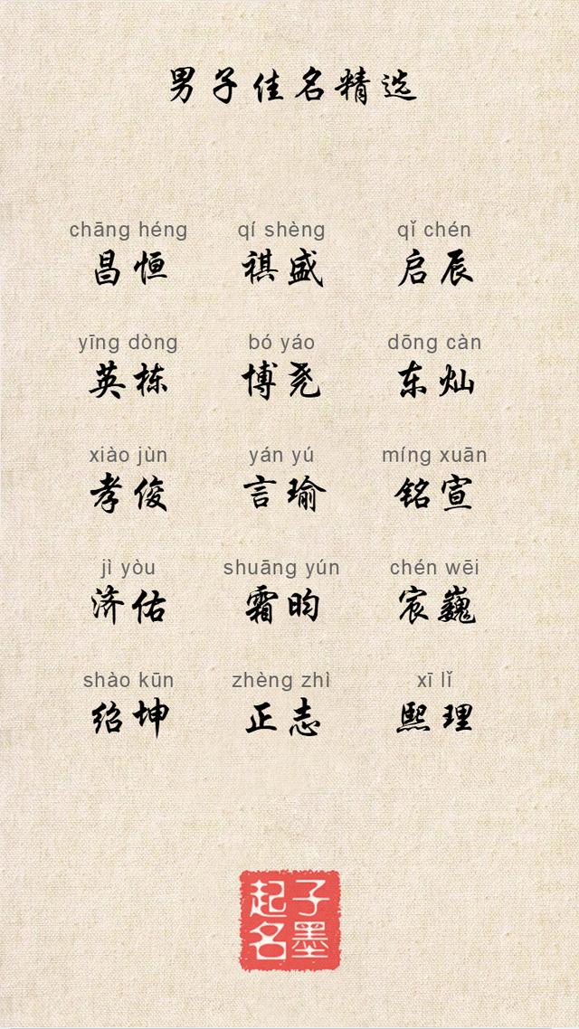 宝宝取名：勇敢坚强、俊美动人的男孩儿名字